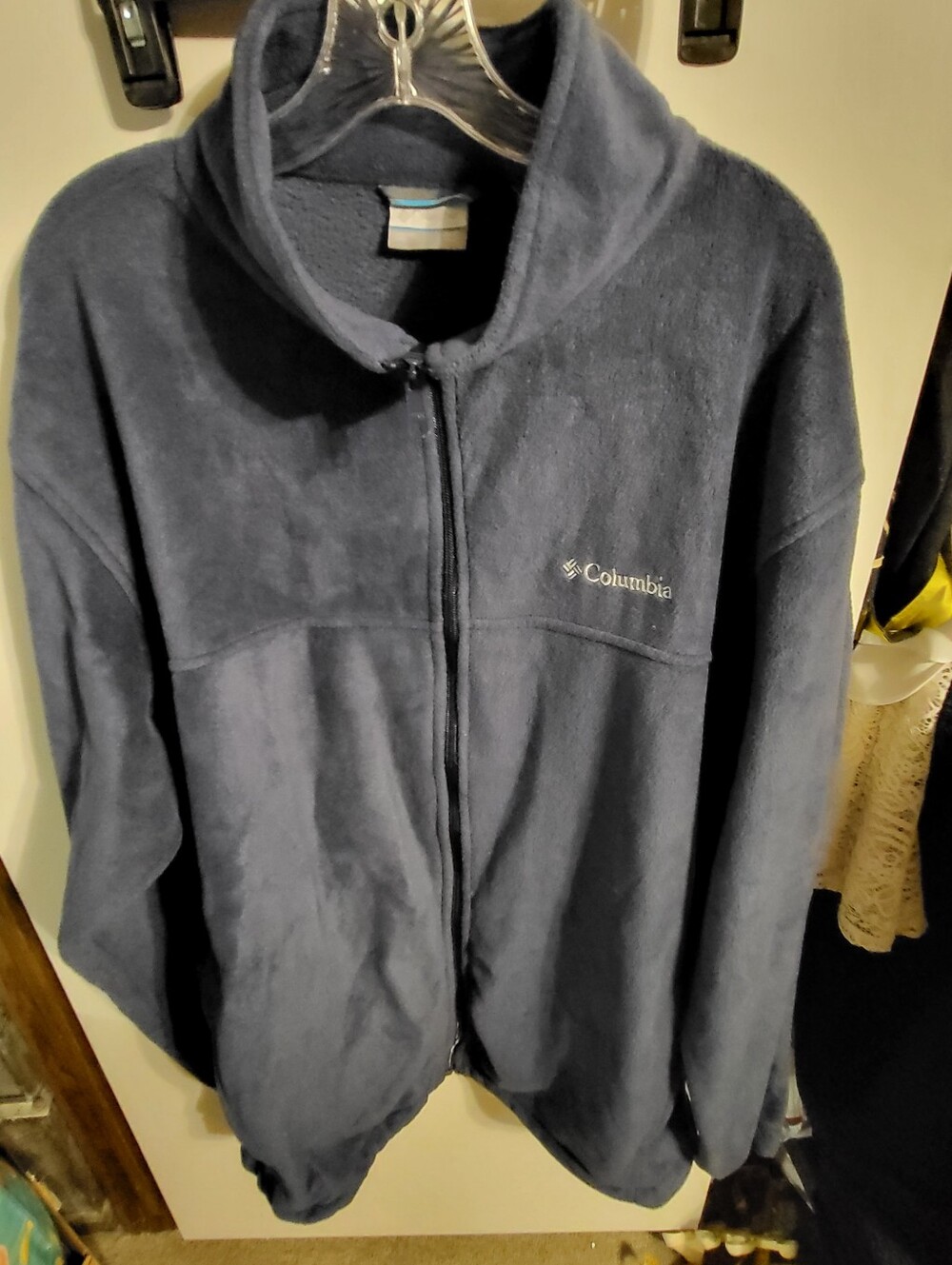 Columbia Mens Blue-gray Full Zip Fleece Jacket Size 2XT